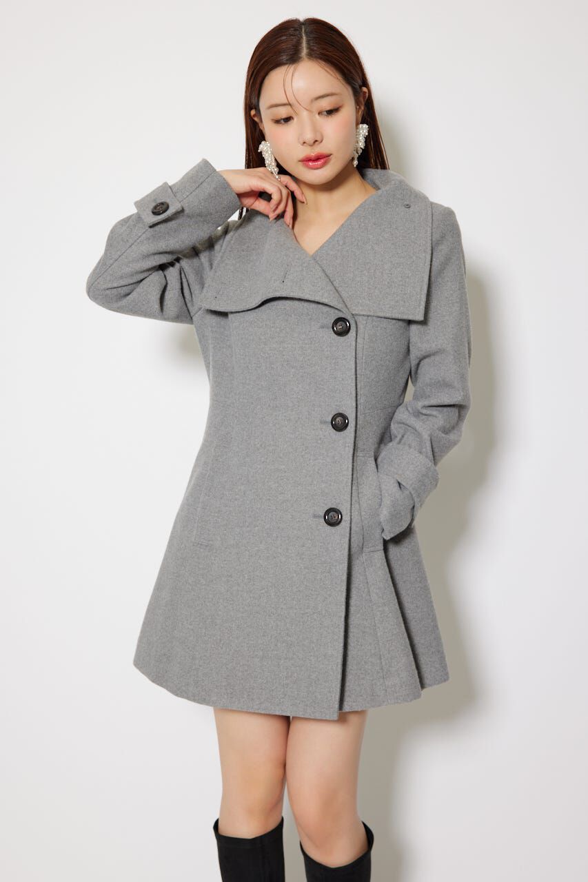 rienda「25オーバーネックシンデレララインミニコート」|その他|