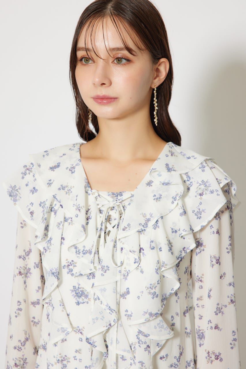 rienda「フリルフレアミニワンピース」|ワンピース|