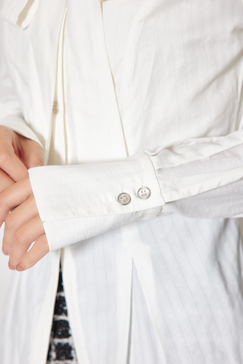 rienda「ウエストシェイプボウタイシャツ」|シャツ・ブラウス|