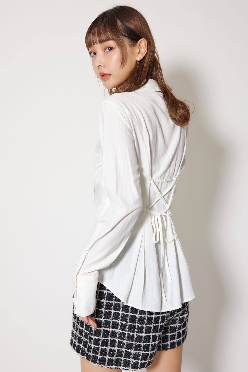 rienda「ウエストシェイプボウタイシャツ」|シャツ・ブラウス|