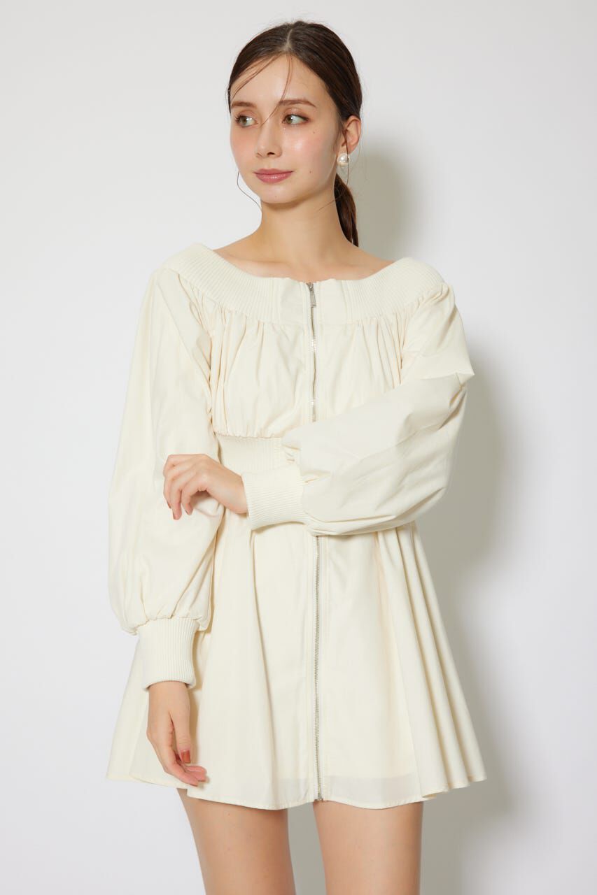 rienda「MA-1オフショルロングスリーブミニワンピース」|ワンピース|