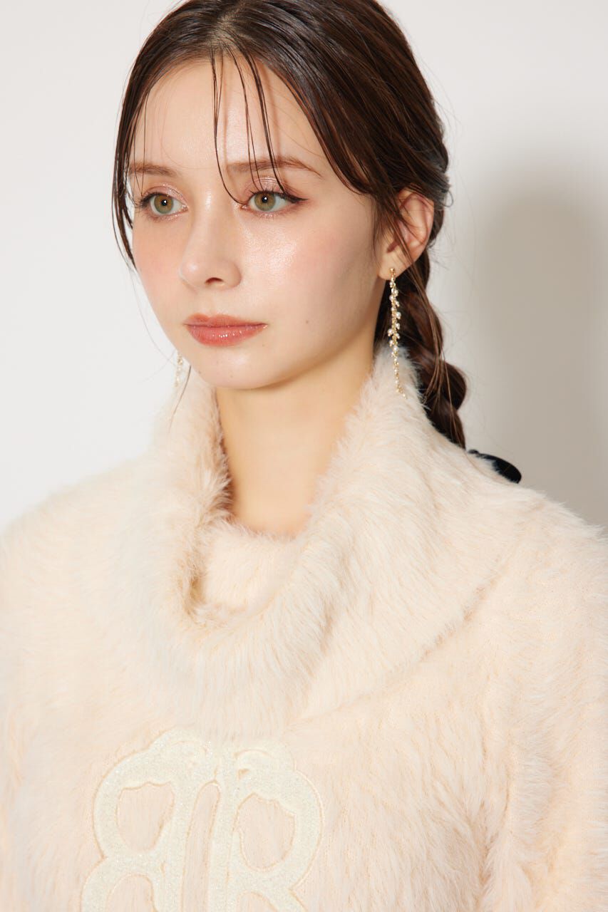 rienda「ボタニカルRロゴニットトップス」|ニット・セーター|