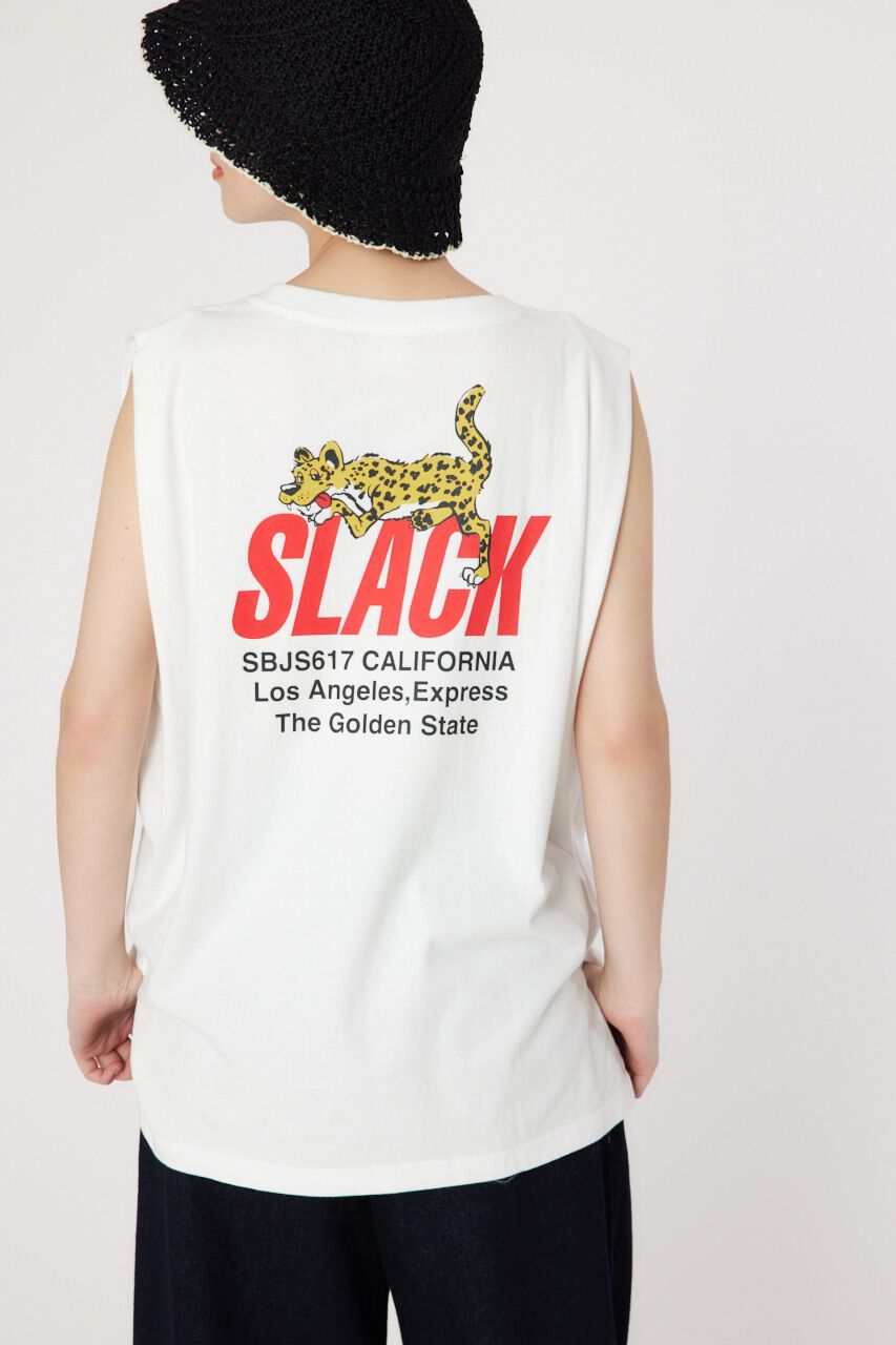 RODEO CROWNS「SLACKタックノースリーブトップス」|タンクトップ|O/WHT1