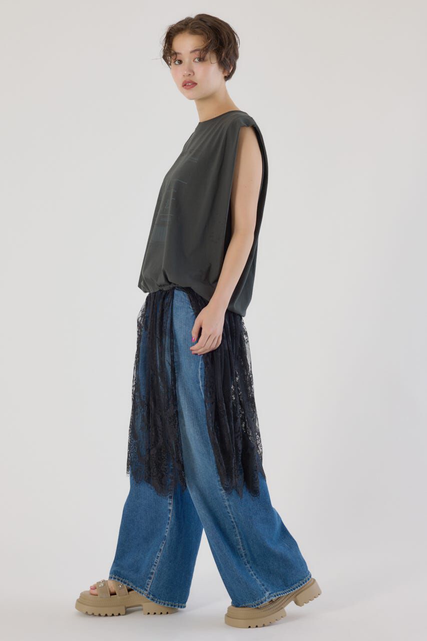 RODEO CROWNS「レースドッキングブラウジングワンピース」|ワンピース|