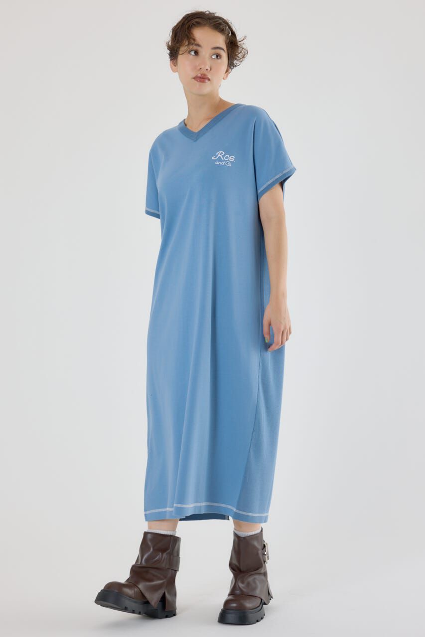 RODEO CROWNS「配色ステッチニットコンビワンピース」|ワンピース|