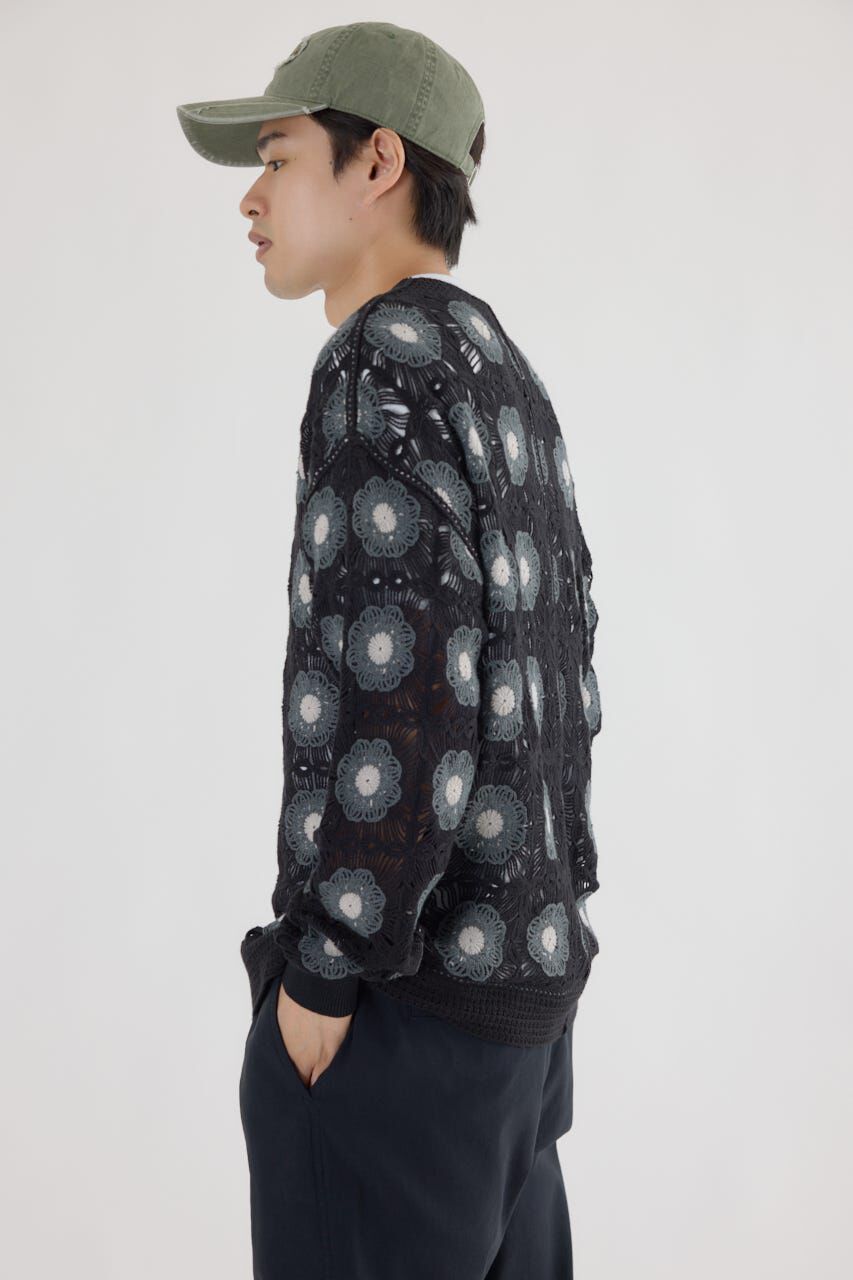 RODEO CROWNS「クロシェフラワーニットカーディガン」|カーディガン|