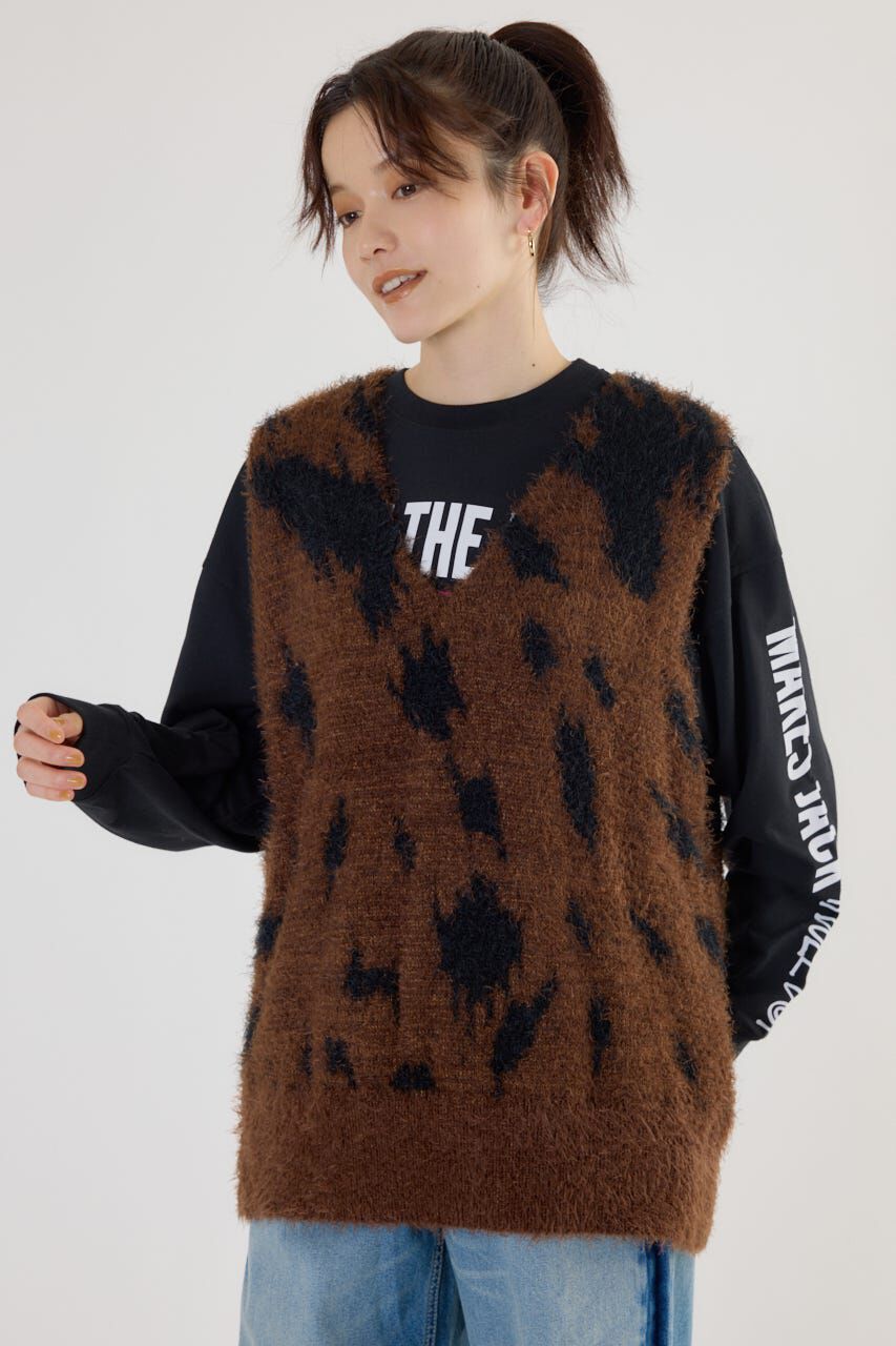 RODEO CROWNS「シャギーニットベスト」|ニット・セーター|