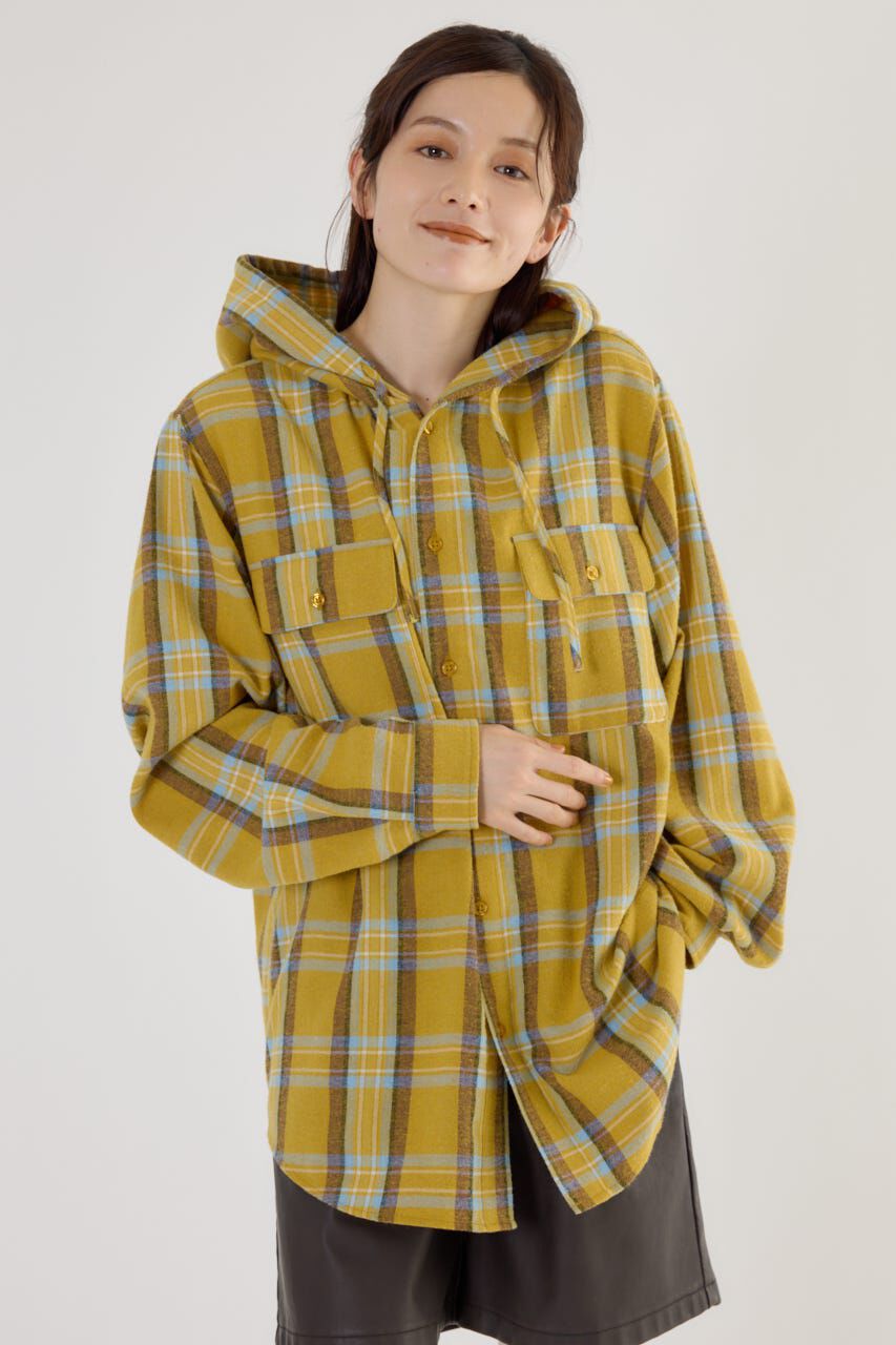 RODEO CROWNS「フードチェックシャツ」|シャツ・ブラウス|