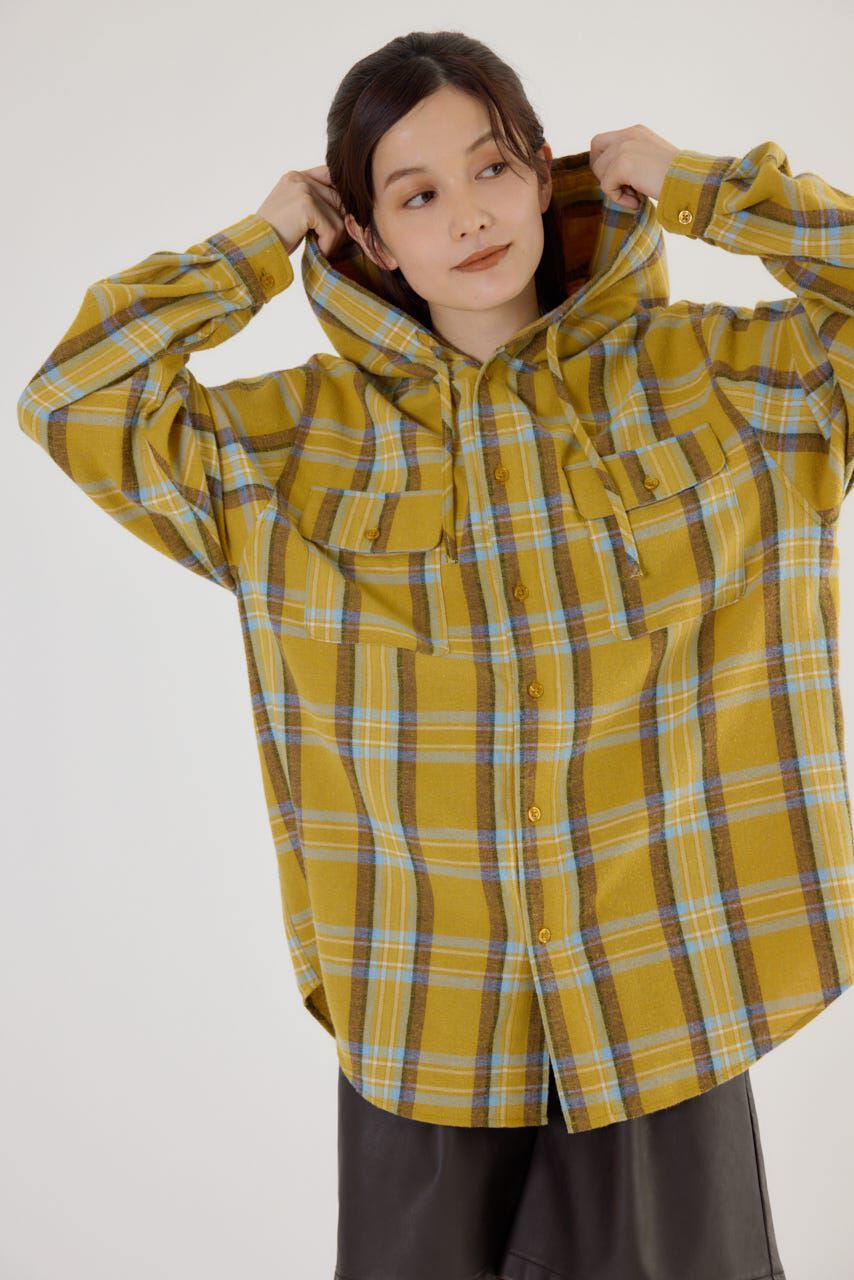 RODEO CROWNS「フードチェックシャツ」|シャツ・ブラウス|