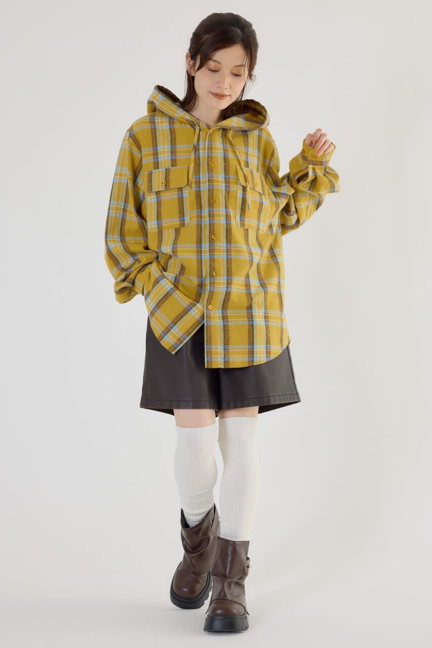 RODEO CROWNS「フードチェックシャツ」|シャツ・ブラウス|