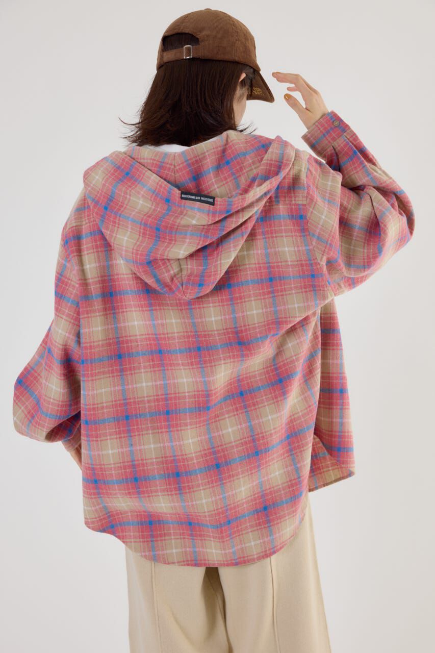 RODEO CROWNS「フードチェックシャツ」|シャツ・ブラウス|