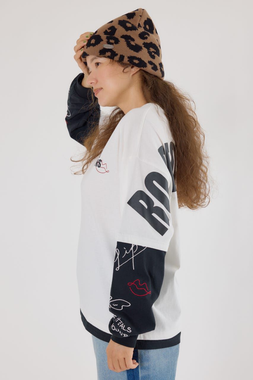 RODEO CROWNS「オーバーロゴレイヤードロングスリーブTシャツ」|Tシャツ・カットソー|