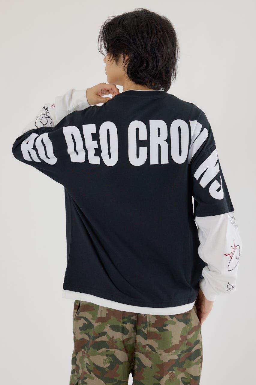 RODEO CROWNS「オーバーロゴレイヤードロングスリーブTシャツ」|Tシャツ・カットソー|