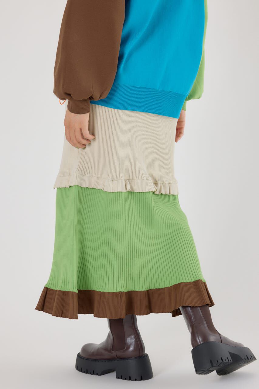 RODEO CROWNS「A-LIGHT フリル切替ニットスカート」|スカート|