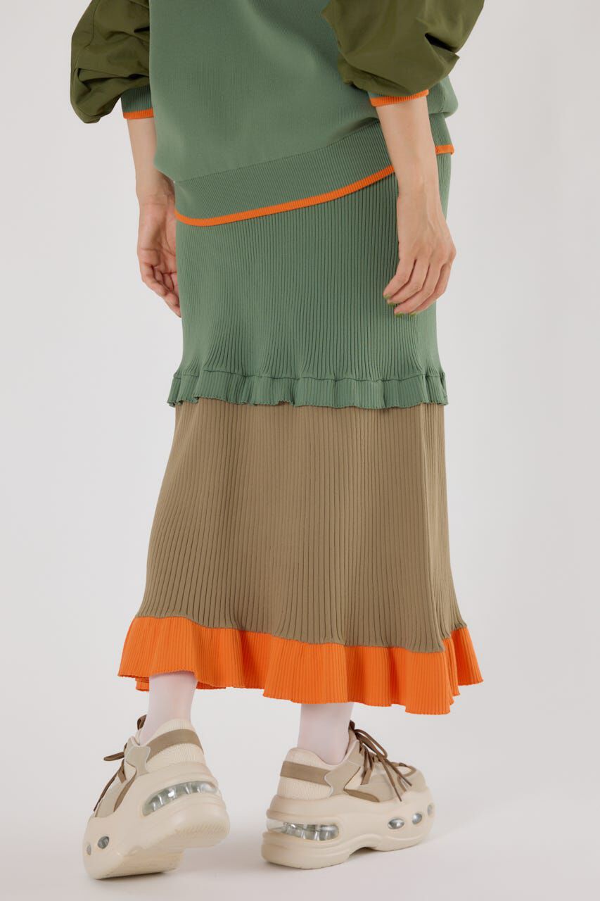 RODEO CROWNS「A-LIGHT フリル切替ニットスカート」|スカート|