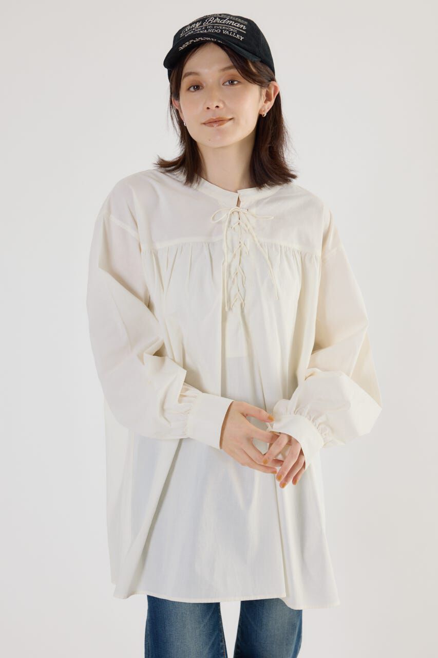 RODEO CROWNS「レースアップ2WAYブラウス」|シャツ・ブラウス|