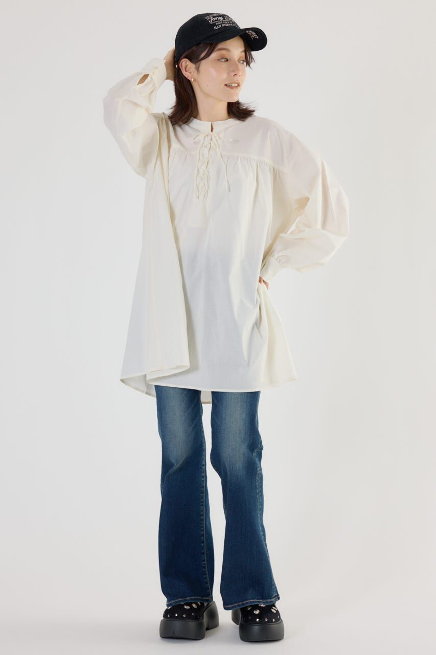 RODEO CROWNS「レースアップ2WAYブラウス」|シャツ・ブラウス|