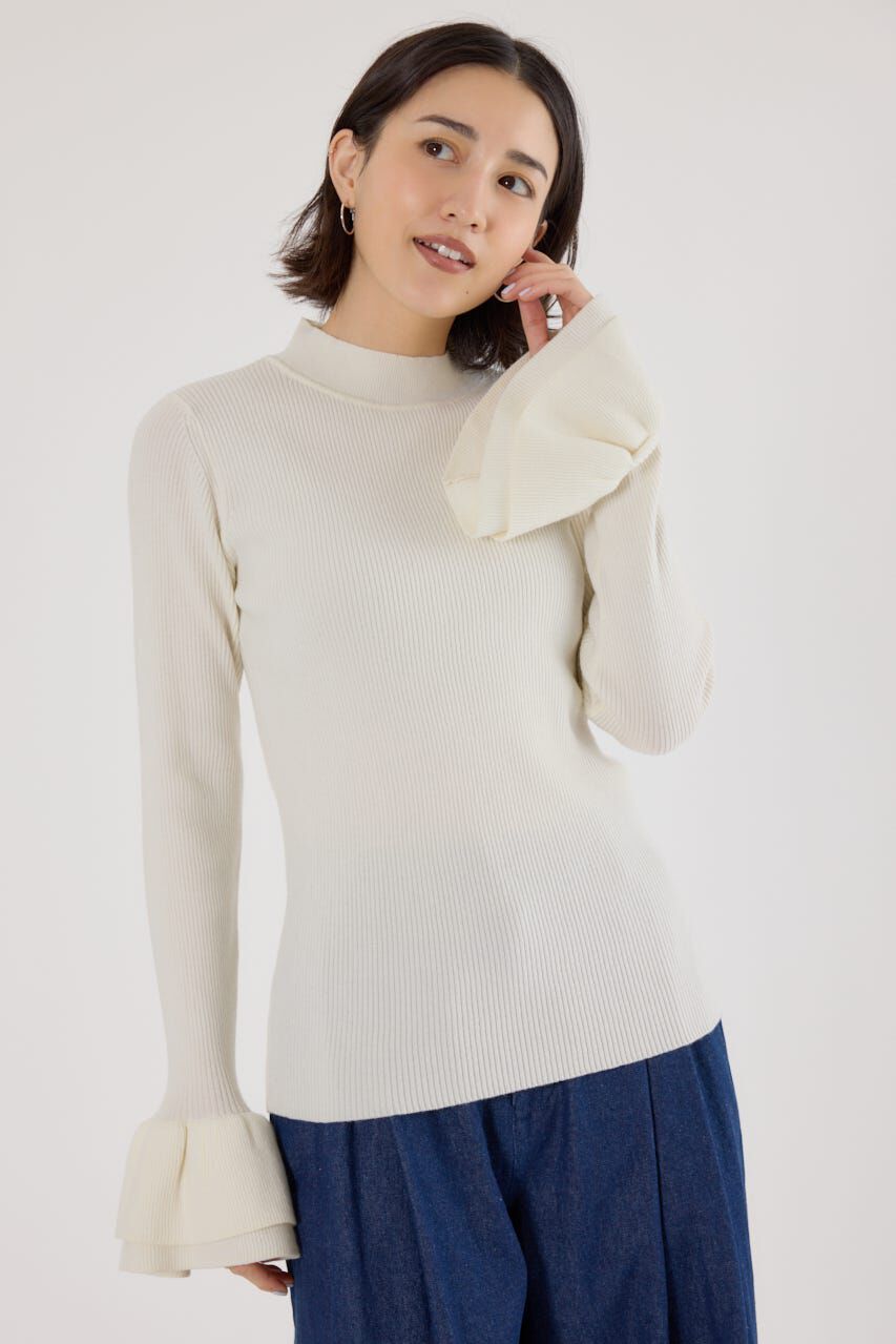 RODEO CROWNS「フリルリブニットトップス」|ニット・セーター|