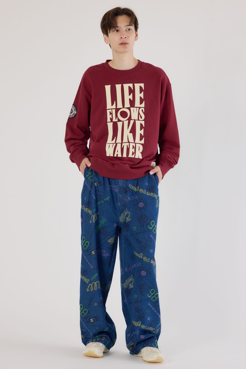 RODEO CROWNS「グラフィティーワイドデニムパンツ」|デニム|