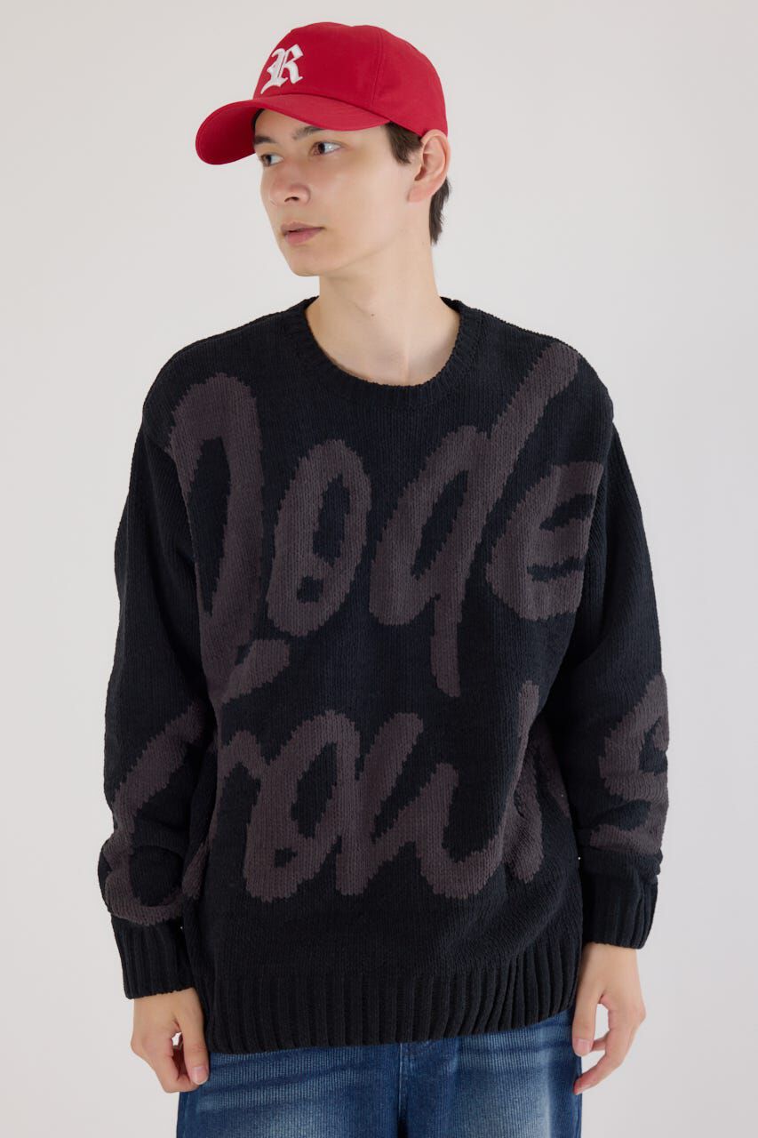 RODEO CROWNS「ロゴモールニットトップス」|ニット・セーター|BLK