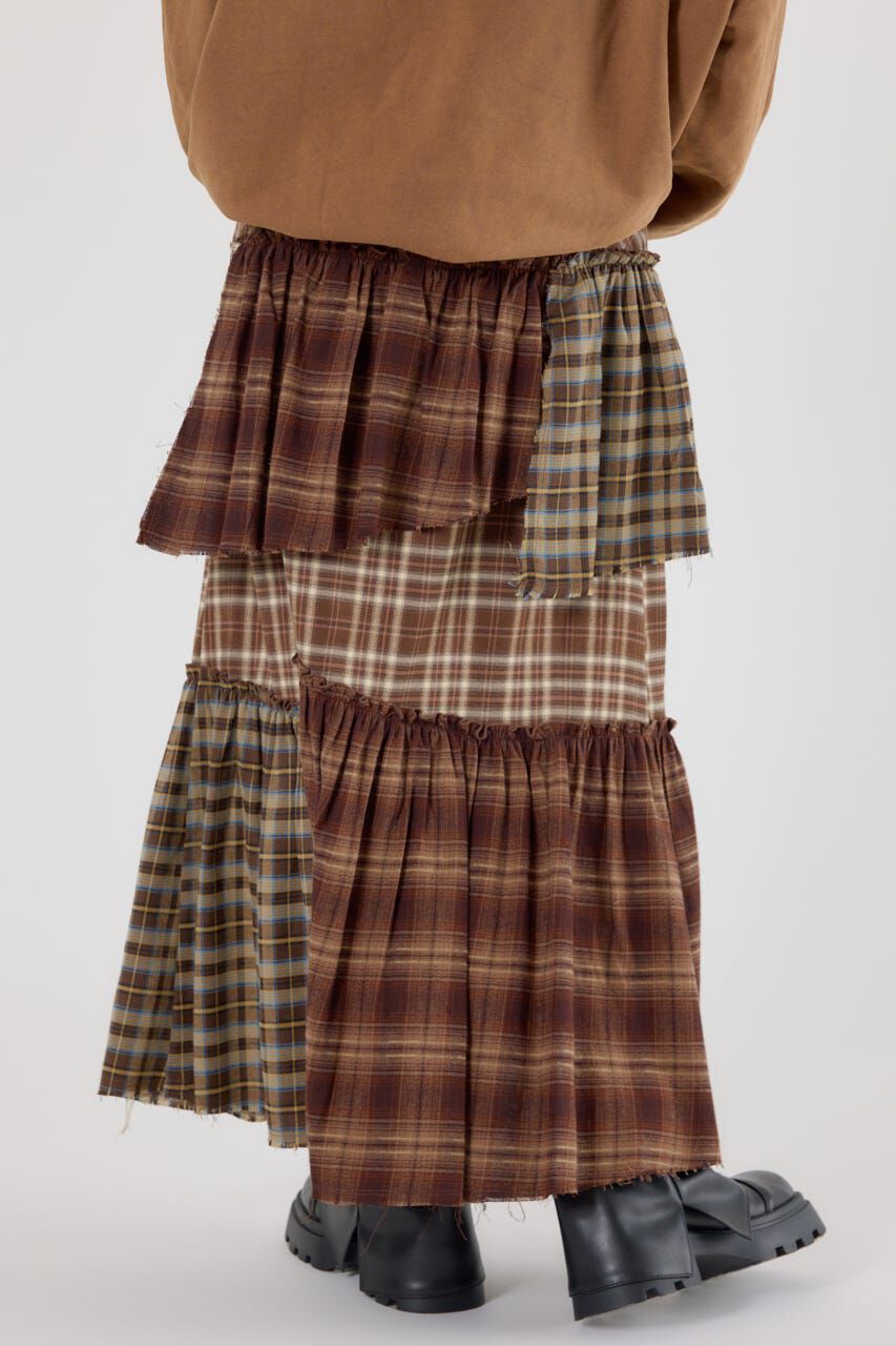 RODEO CROWNS「ランダムティアードチェックスカート」|スカート|