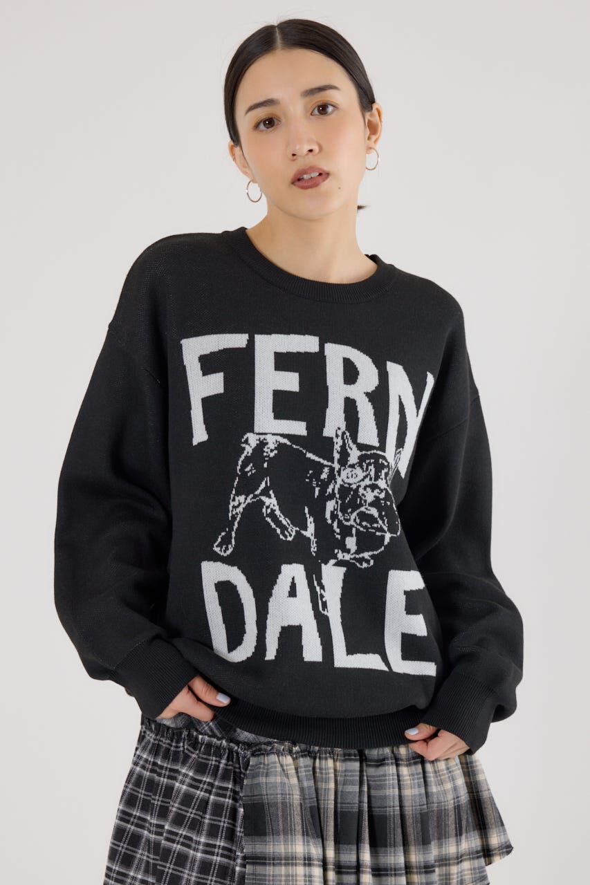 RODEO CROWNS「アニマルジャガードニットトップス」|ニット・セーター|BLK