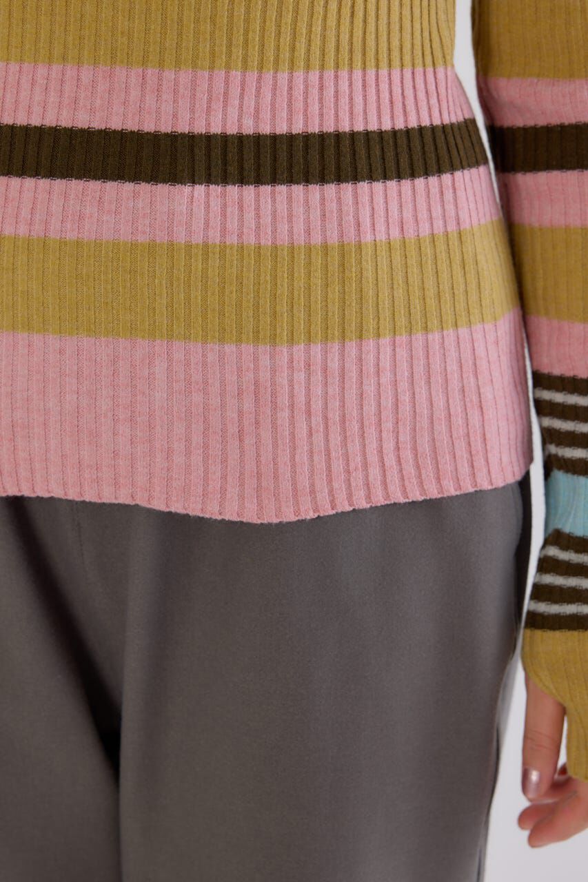 RODEO CROWNS「マルチボーダーニットトップス」|ニット・セーター|