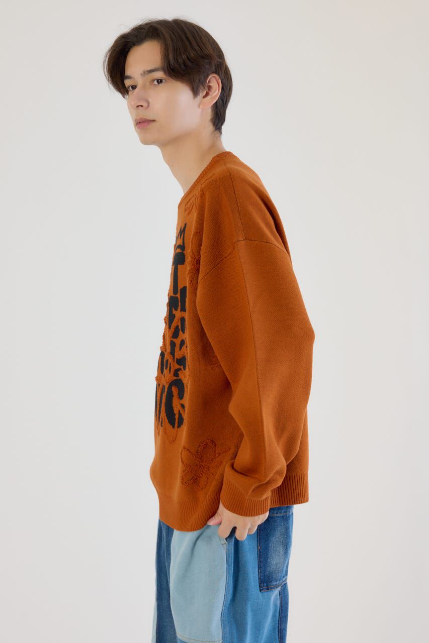 RODEO CROWNS「レタリングフラワーパイルニット」|ニット・セーター|