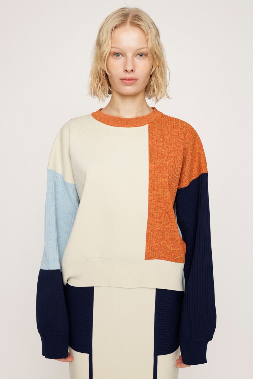 SLY「BLOCKING LIGHT KNIT トップス」|ニット・セーター|