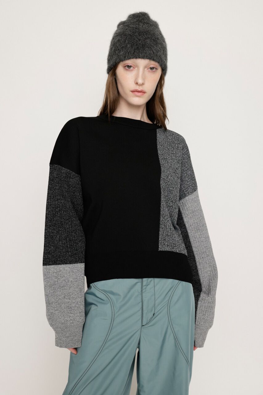 SLY「BLOCKING LIGHT KNIT トップス」|ニット・セーター|