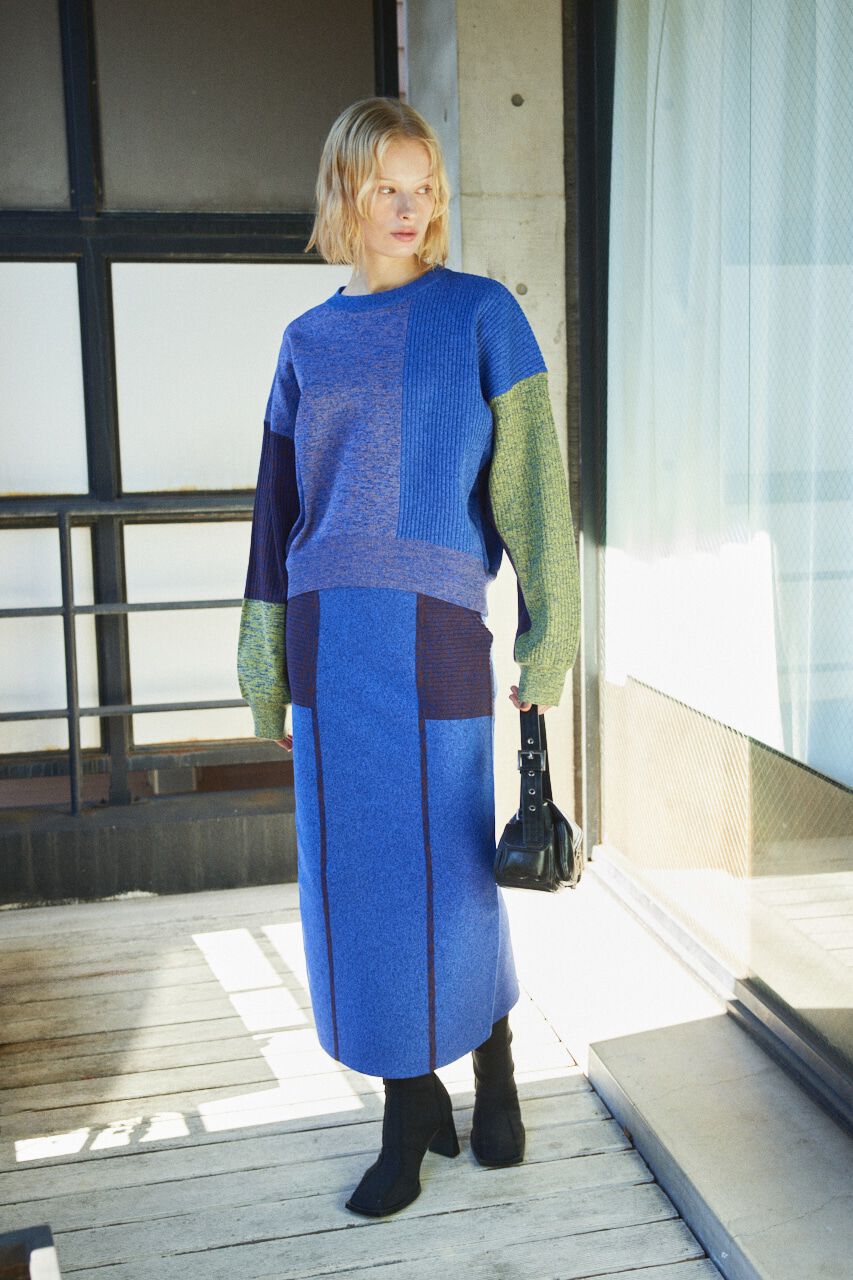 SLY「BLOCKING LIGHT KNIT トップス」|ニット・セーター|