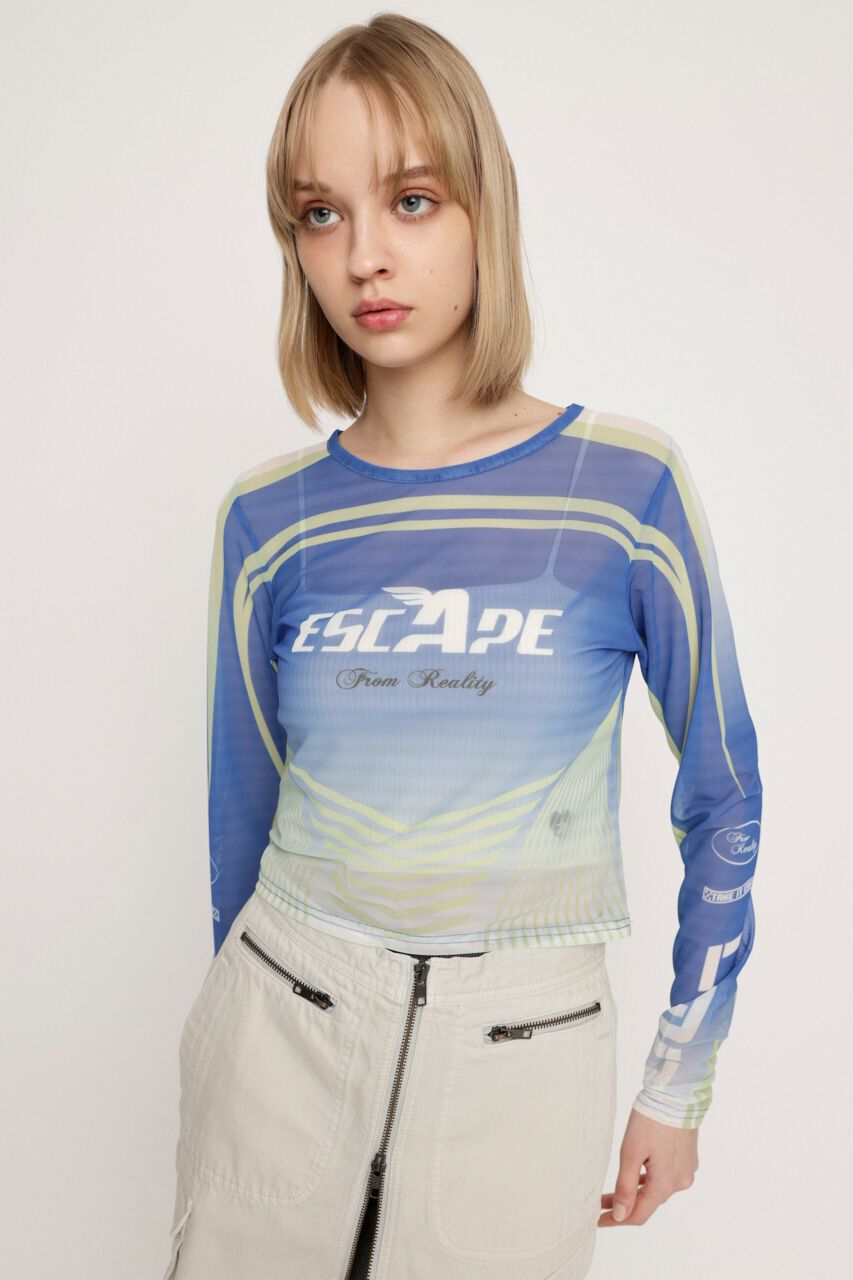 SLY「GRAPHICAL SHEER トップス」|Tシャツ・カットソー|