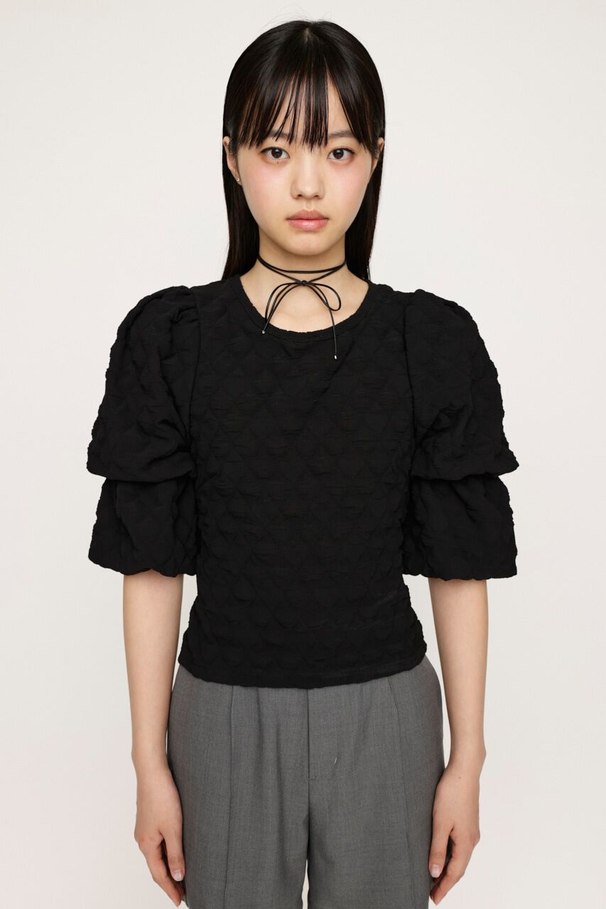 SLY「PUFF SLEEVE CUT トップス」|Tシャツ・カットソー|