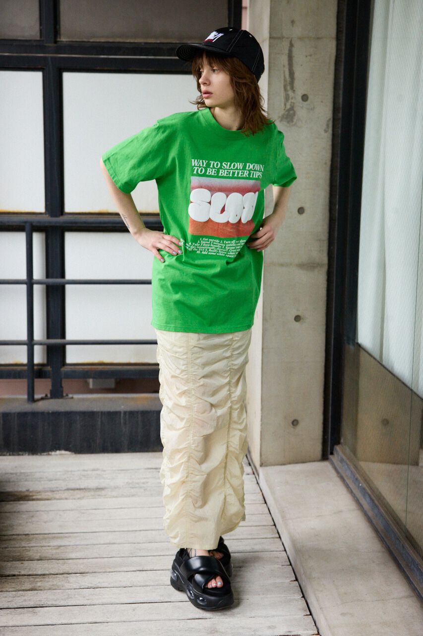 SLY「I LINE GATHER スカート」|スカート|