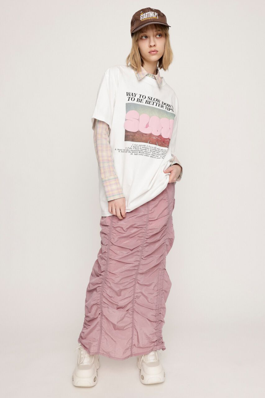 SLY「I LINE GATHER スカート」|スカート|