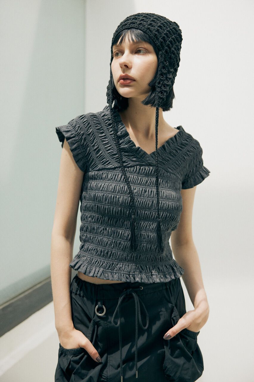 SLY「2WAY SHIRRING BUSTIER トップス」|タンクトップ|