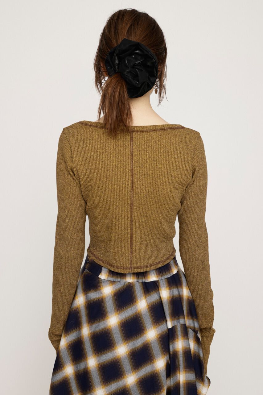 SLY「CUT RIB BASIC トップス」|Tシャツ・カットソー|