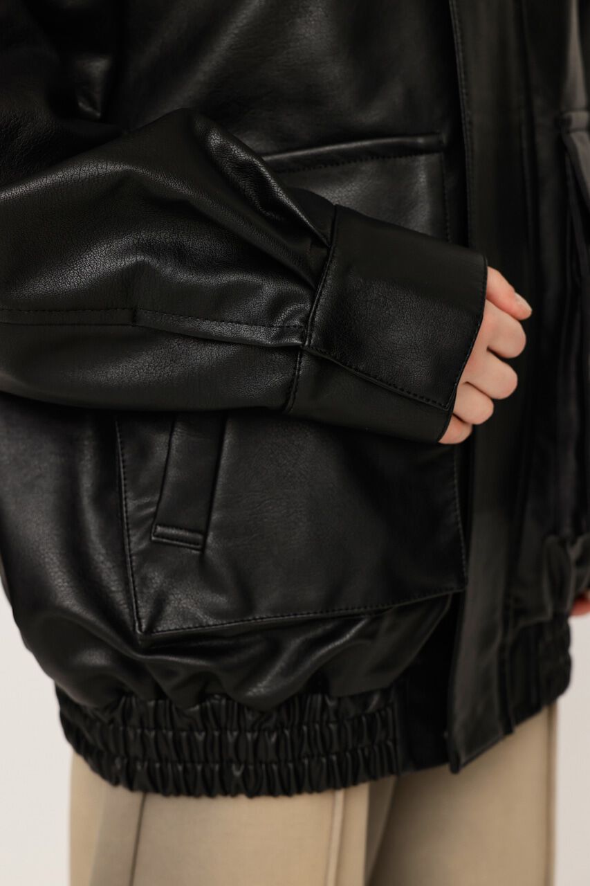 SLY「F／LEATHER FLIGHT ジャケット」|ブルゾン・スタジャン|