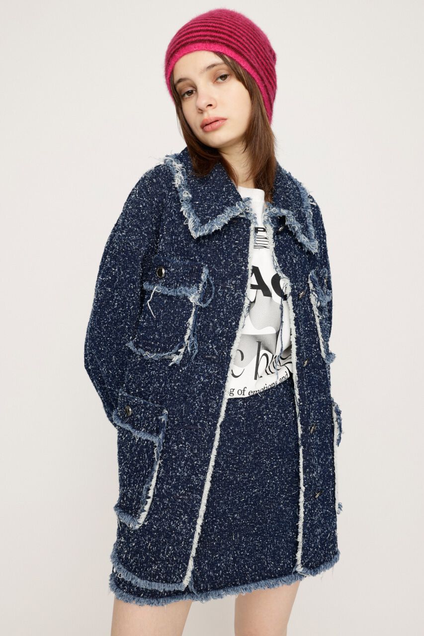 SLY「GRAIN TWEED JK-BE」|デニムジャケット|