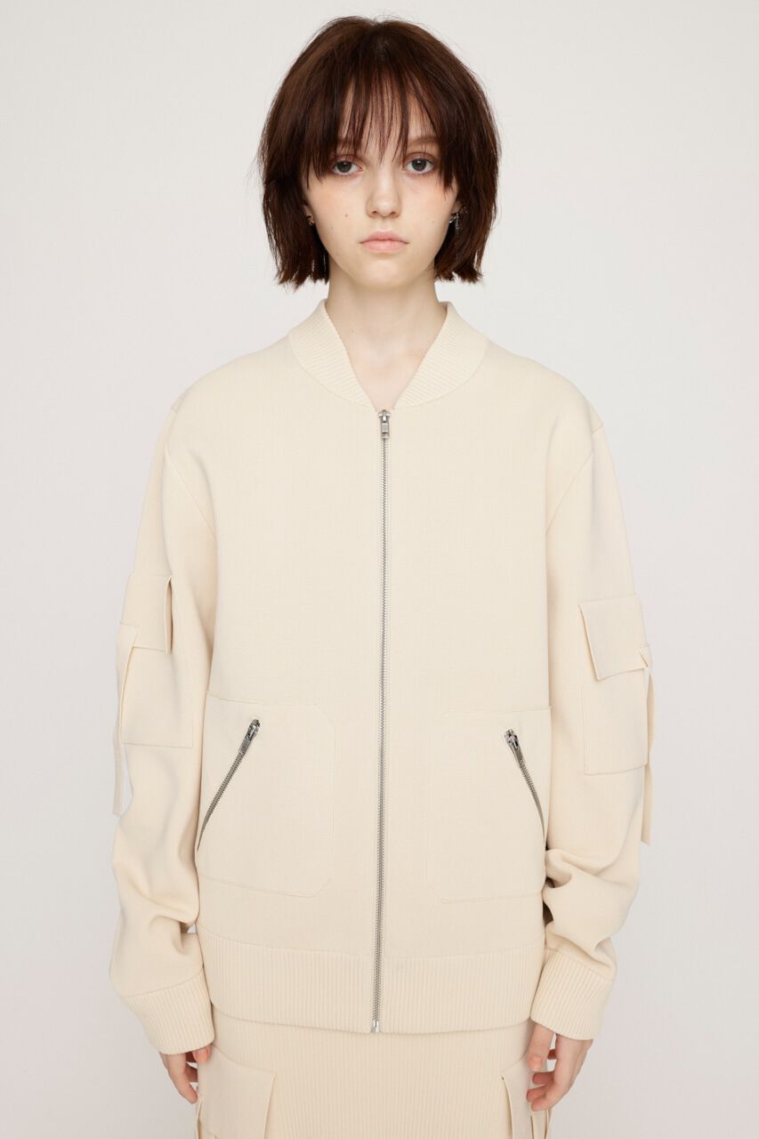 SLY「FINE TOUCH KNIT ブルゾン」|ブルゾン・スタジャン|