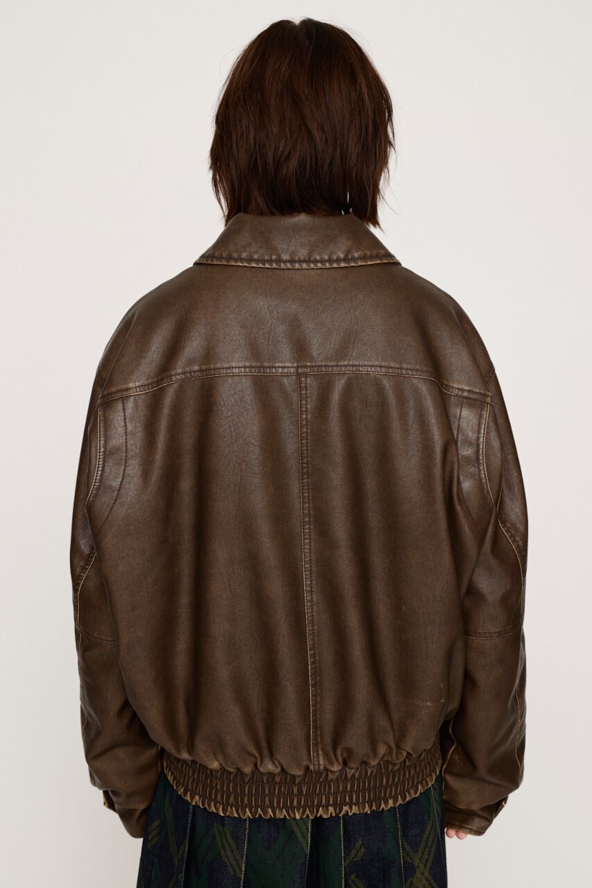 SLY「VINTAGE F／LEATHER S／ブルゾン」|ブルゾン・スタジャン|