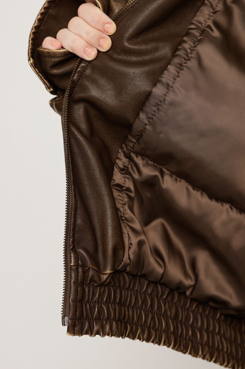 SLY「VINTAGE F／LEATHER S／ブルゾン」|ブルゾン・スタジャン|