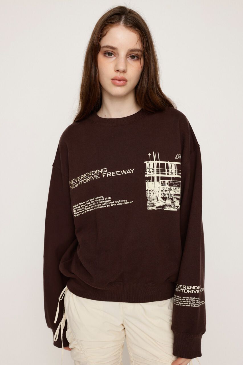 SLY「PHOTO LOGO SW トップス」|Tシャツ・カットソー|BRN