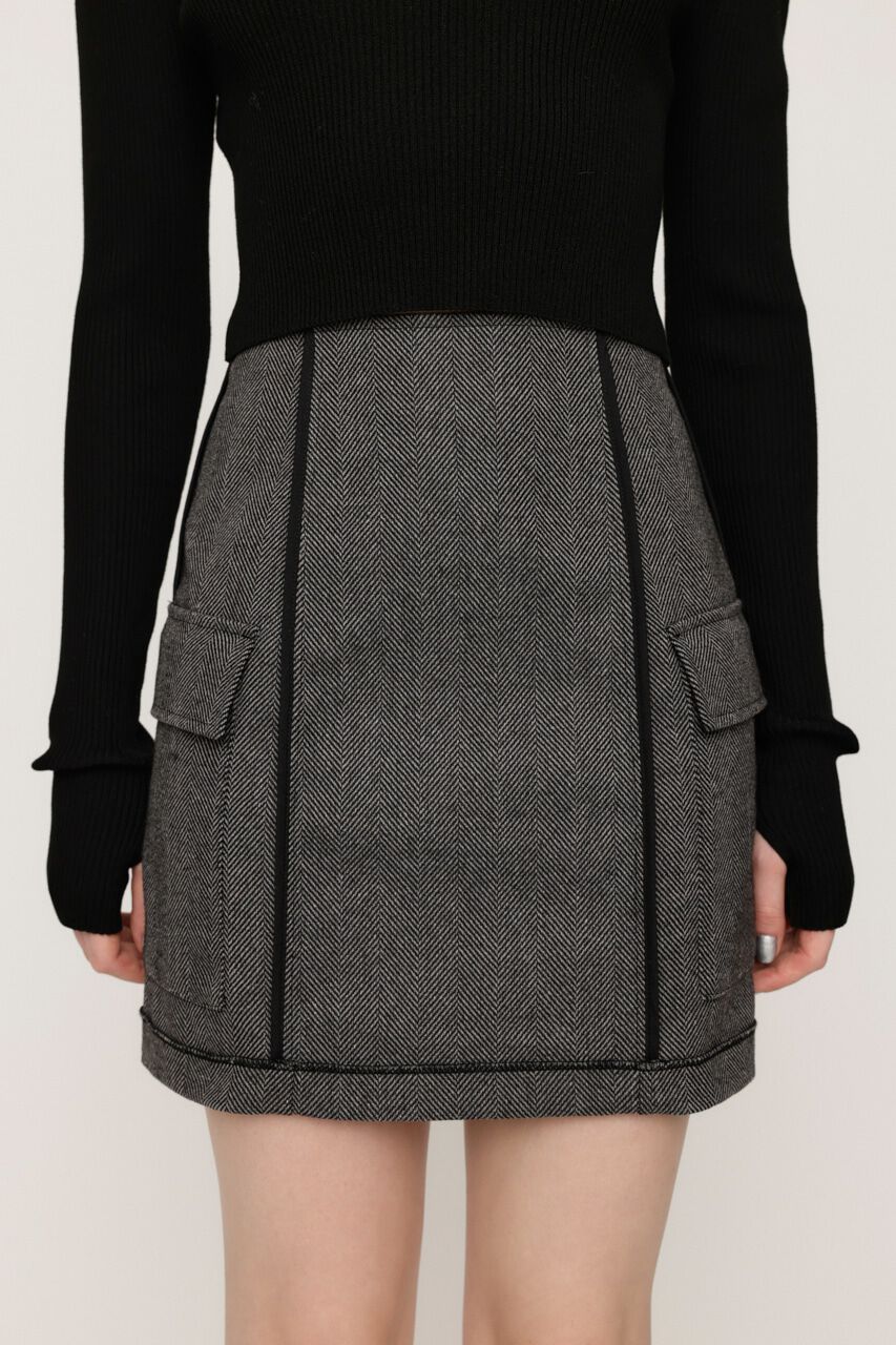 SLY「KERSEY INSIDE OUT ショートスカート」|スカート|