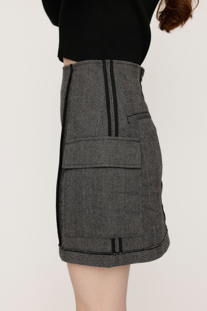 SLY「KERSEY INSIDE OUT ショートスカート」|スカート|
