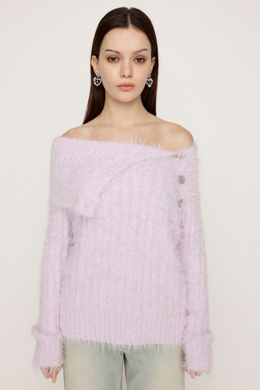 SLY「SIDE BUTTON SHAGGY チュニック」|ニット・セーター|