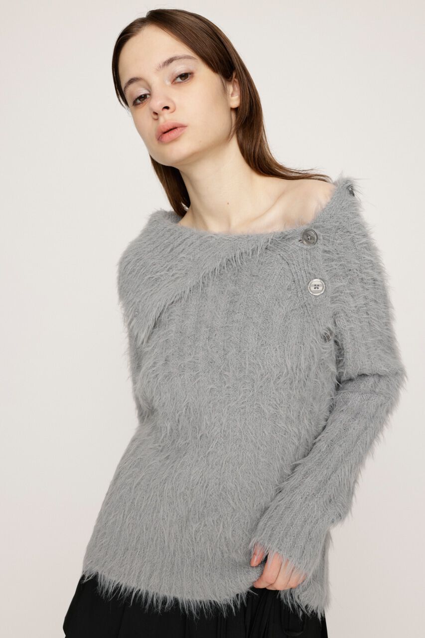 SLY「SIDE BUTTON SHAGGY チュニック」|ニット・セーター|