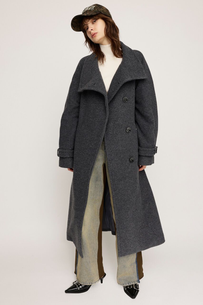 SLY「WIDE STAND NECK LONG コート」|その他|T.GRY