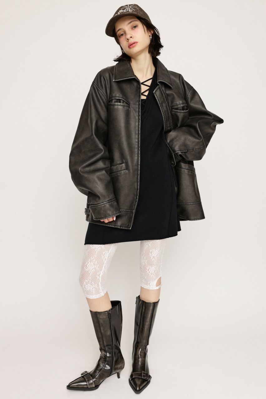 SLY「V／N LACE UP KNIT ワンピース」|ワンピース|