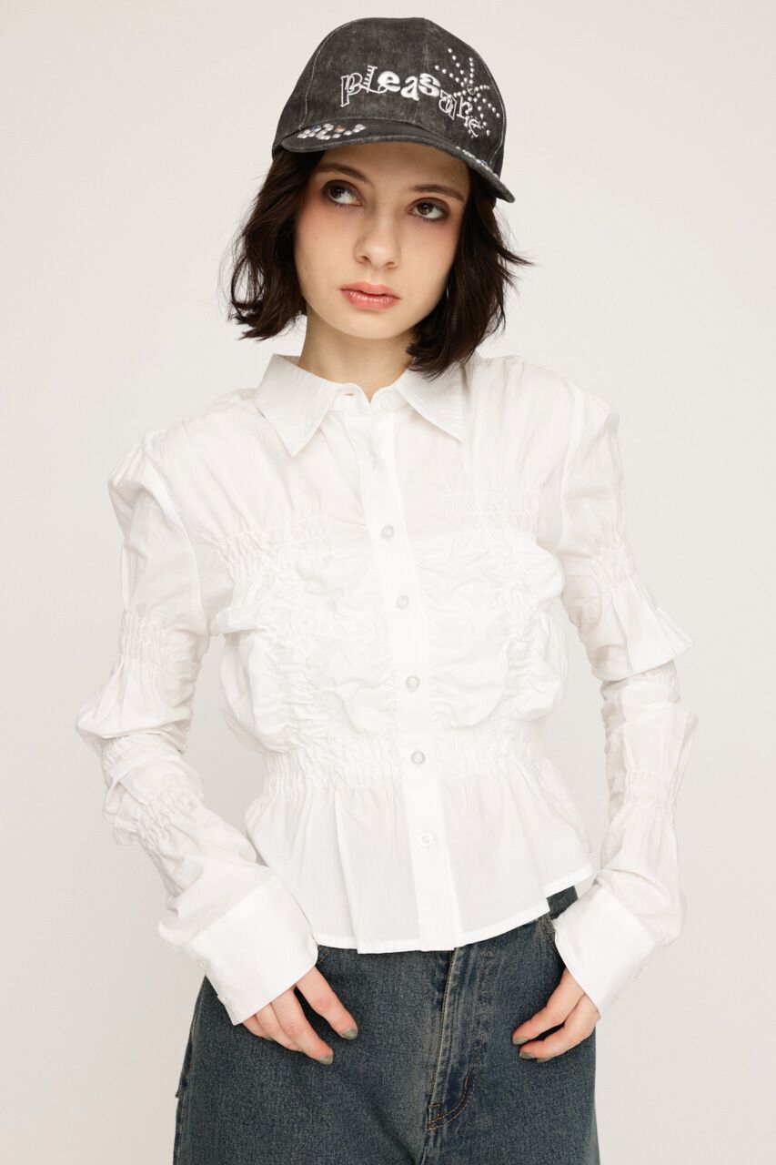 SLY「RANDOM SHIRRING トップス」|シャツ・ブラウス|